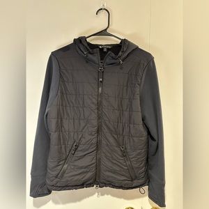 Athleta Womens Black Hooded Zip-up